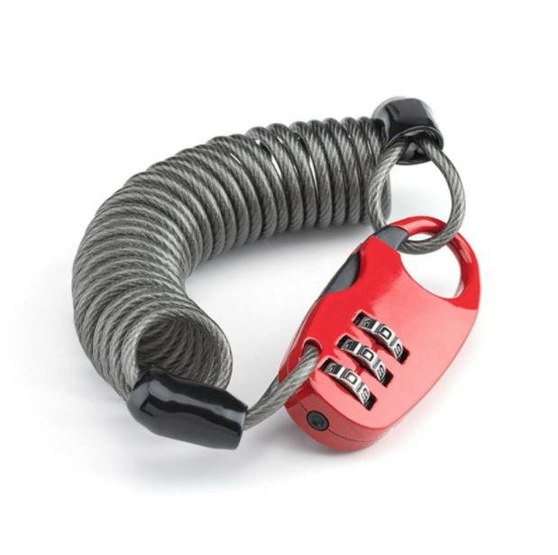 ROCKBROS antivol casque mini vélo moto câble antivol serrure à combinaison noir