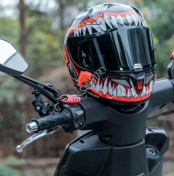 ROCKBROS antivol casque mini vélo moto câble antivol serrure à combinaison noir