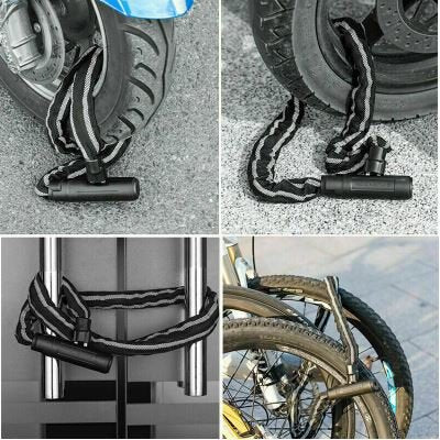 ROCKBROS LCXR0100 Serrure De Vélo Chaîne Serrure De Moto 116CM Avec Clé 6MM