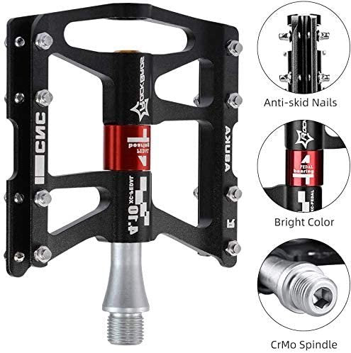 ROCKBROS Pédales VTT Asuka rouge
