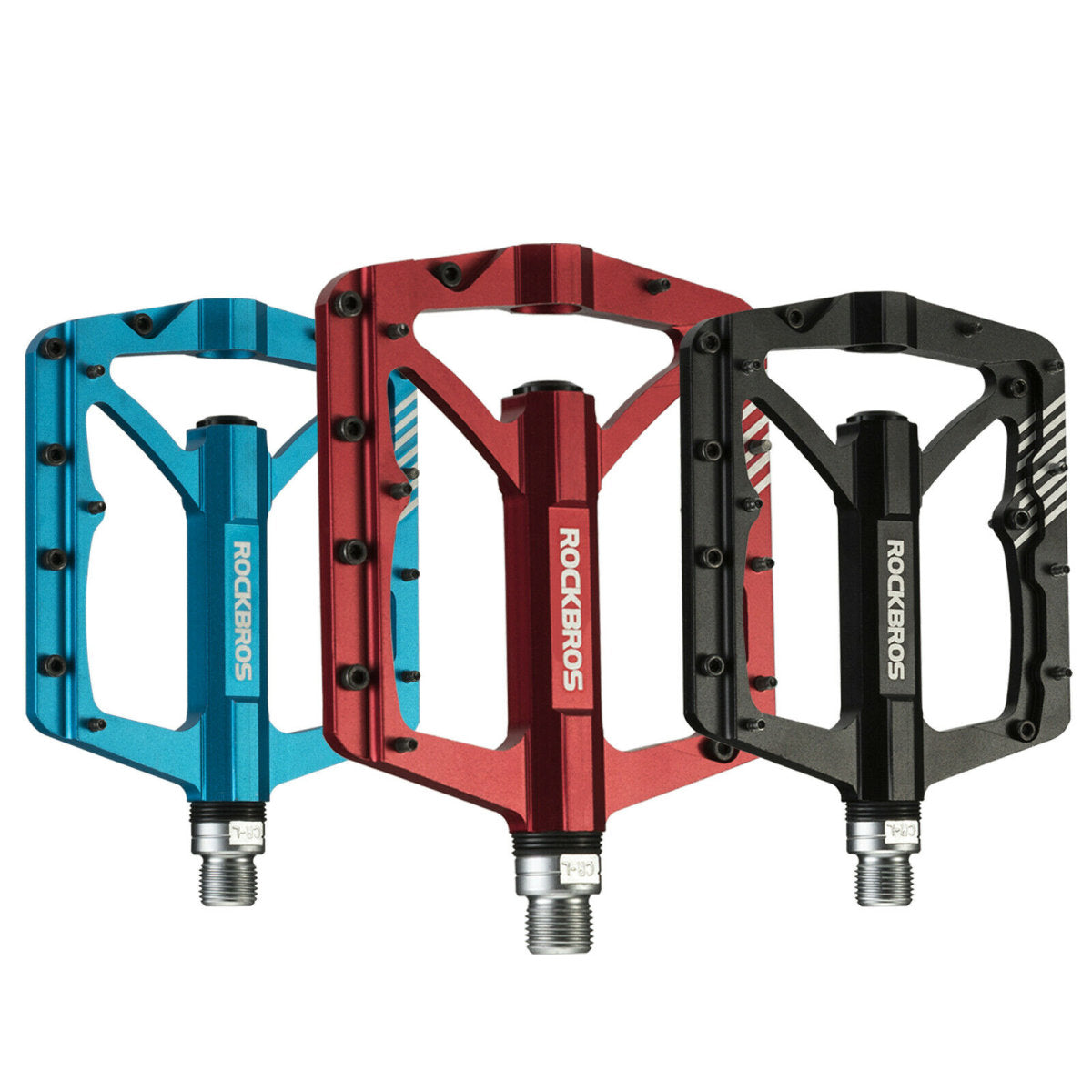 pedale pour vtt ROCKBROS Pédales VTT ultra-adhérence rouge – Rinosbike.fr