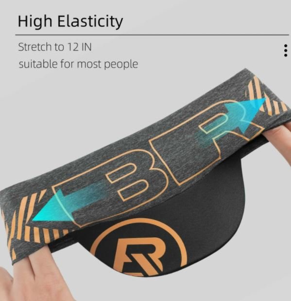 ROCKBROS Casquette de vélo Bandeau Chapeau avec pare-soleil Bandeau Noir