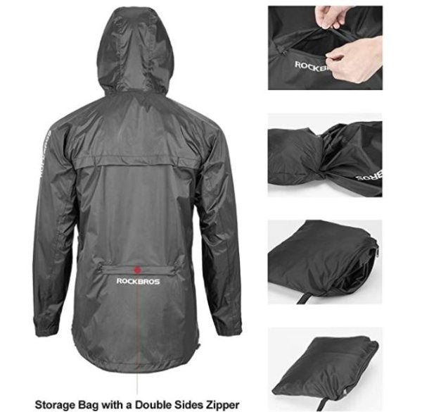 ROCKBROS veste de pluie imperméable imperméable hommes femmes unisexe noir 3XL
