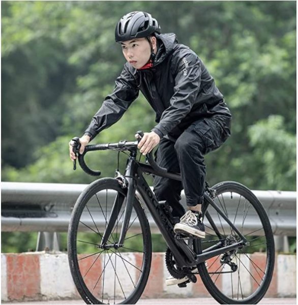 ROCKBROS veste de pluie imperméable imperméable hommes femmes unisexe noir 3XL