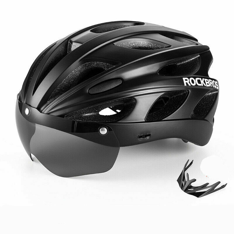 ROCKBROS TT-16 Casque de vélo de route Ensemble flexible noir jaune