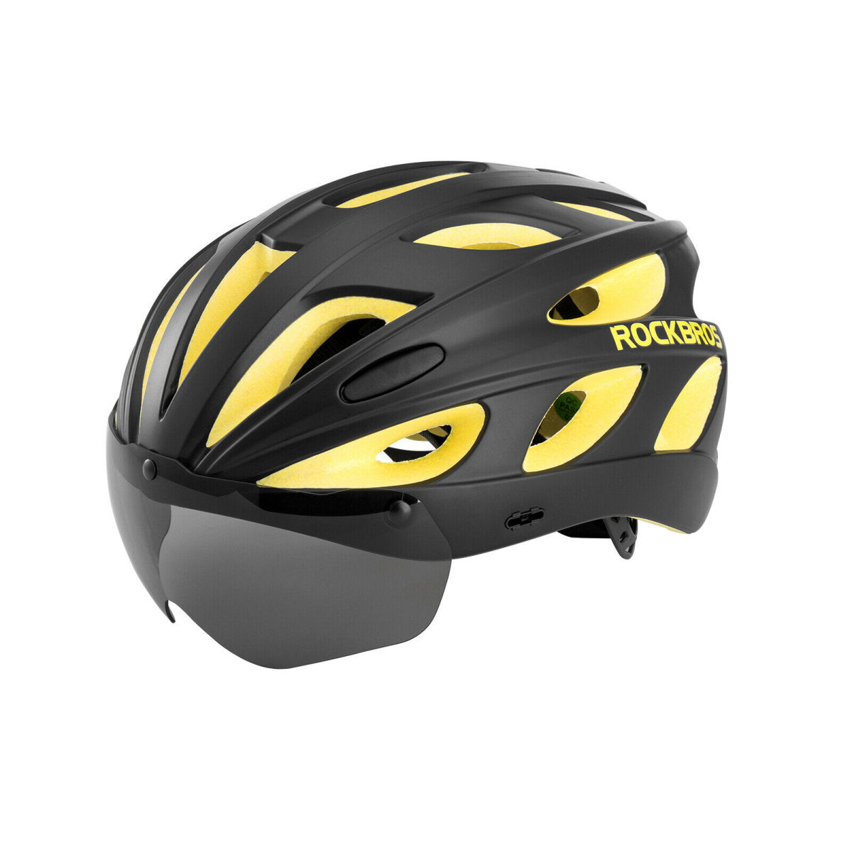 ROCKBROS TT-16 Casque de vélo de route Ensemble flexible noir jaune
