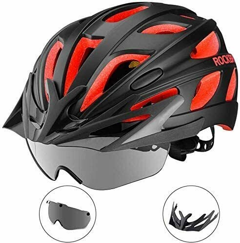 ROCKBROS TT-16 Casque de vélo de route Ensemble flexible noir jaune