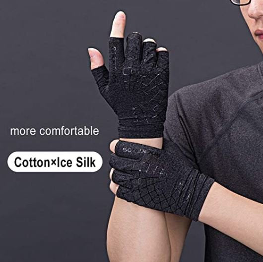 ROCKBROS S202 Gants de vélo Gants de sport sans doigts Demi-doigt Noir S