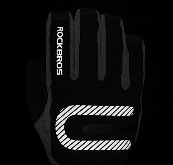 ROCKBROS Gants de Ski 2 en 1 Gants Printemps Automne Doigt Complet Coupe-Vent Gants Chauds pour Sports de Plein Air M