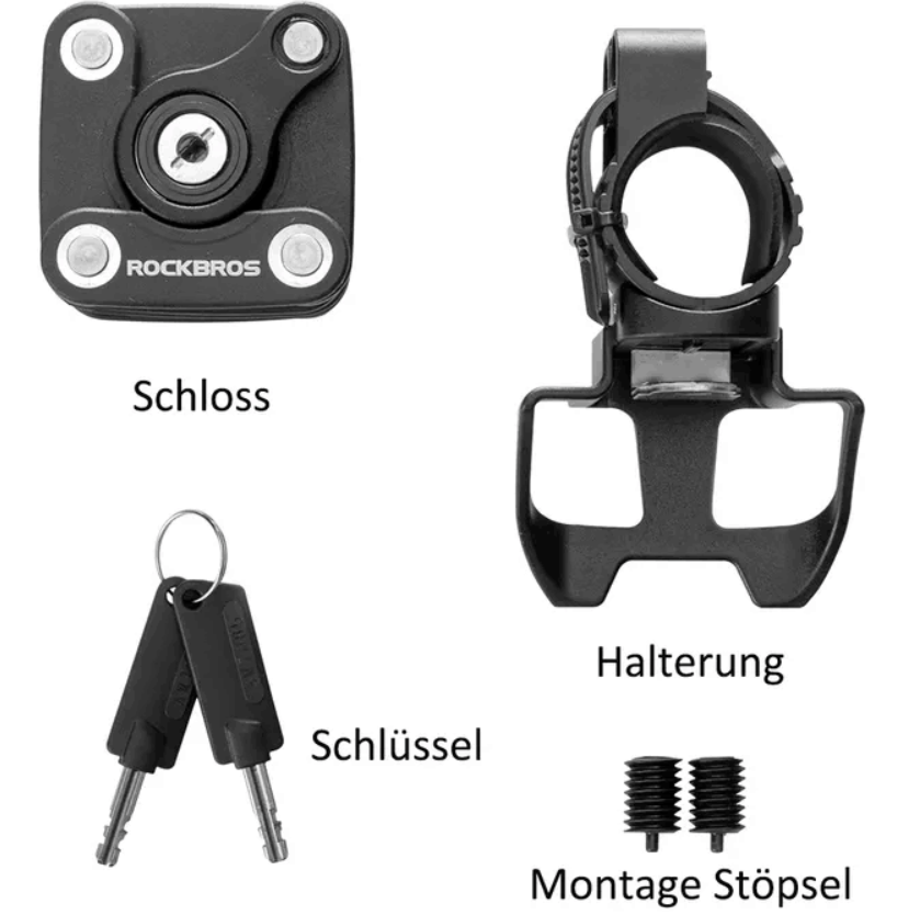 ROCKBROS WD795 Serrure De Vélo Serrure Pliante Avec Support Antivol