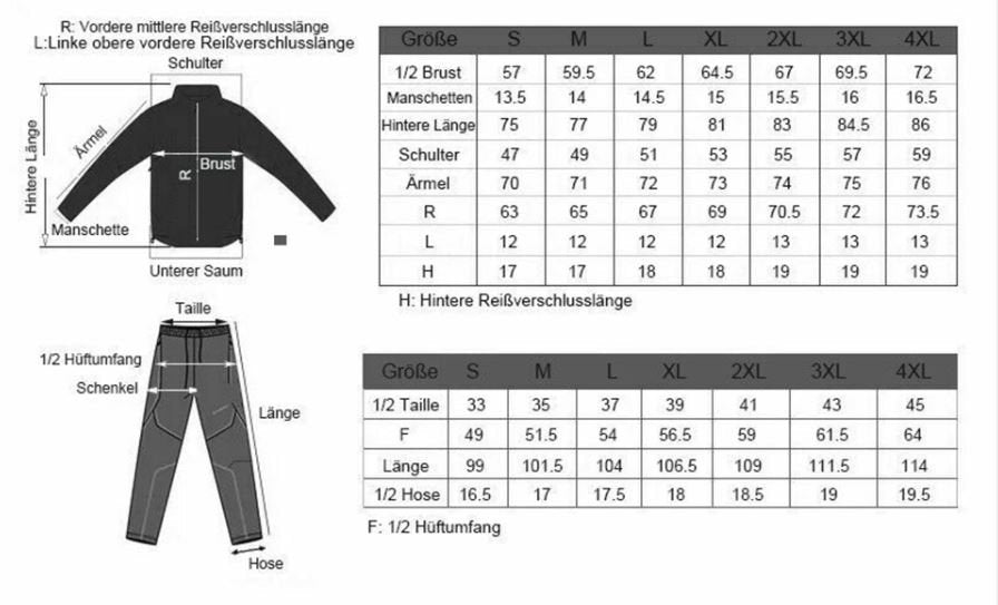 ROCKBROS Ensemble de veste et pantalons de cyclisme d'hiver