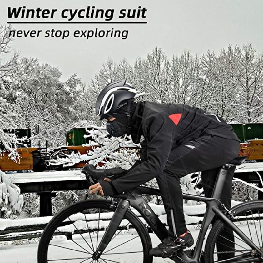 ROCKBROS Ensemble de veste et pantalons de cyclisme d'hiver