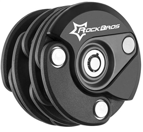 ROCKBROS WL798BK Antivol Mini Antivol Pliable Antivols Vélo Pliant Noir