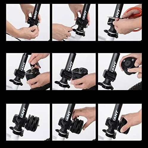 ROCKBROS WL798BK Antivol Mini Antivol Pliable Antivols Vélo Pliant Noir