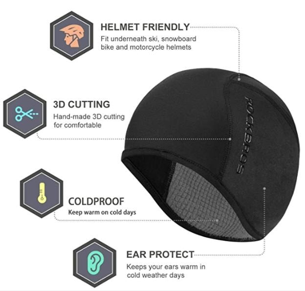 ROCKBROS YPP002 Casquette vélo casquée bonnet tricot hiver