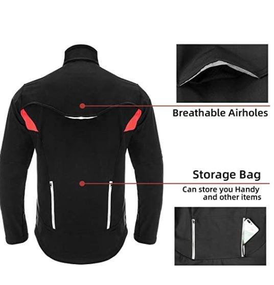 ROCKBROS YPW021 Veste d'hiver hommes coupe-vent imperméable décontracté