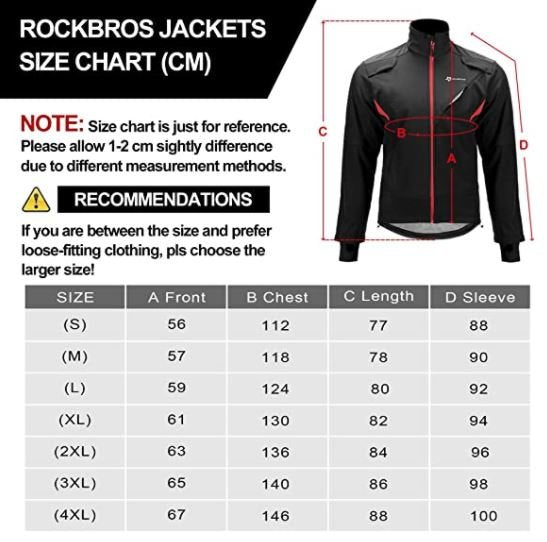 ROCKBROS YPW021 Veste d'hiver hommes coupe-vent imperméable décontracté
