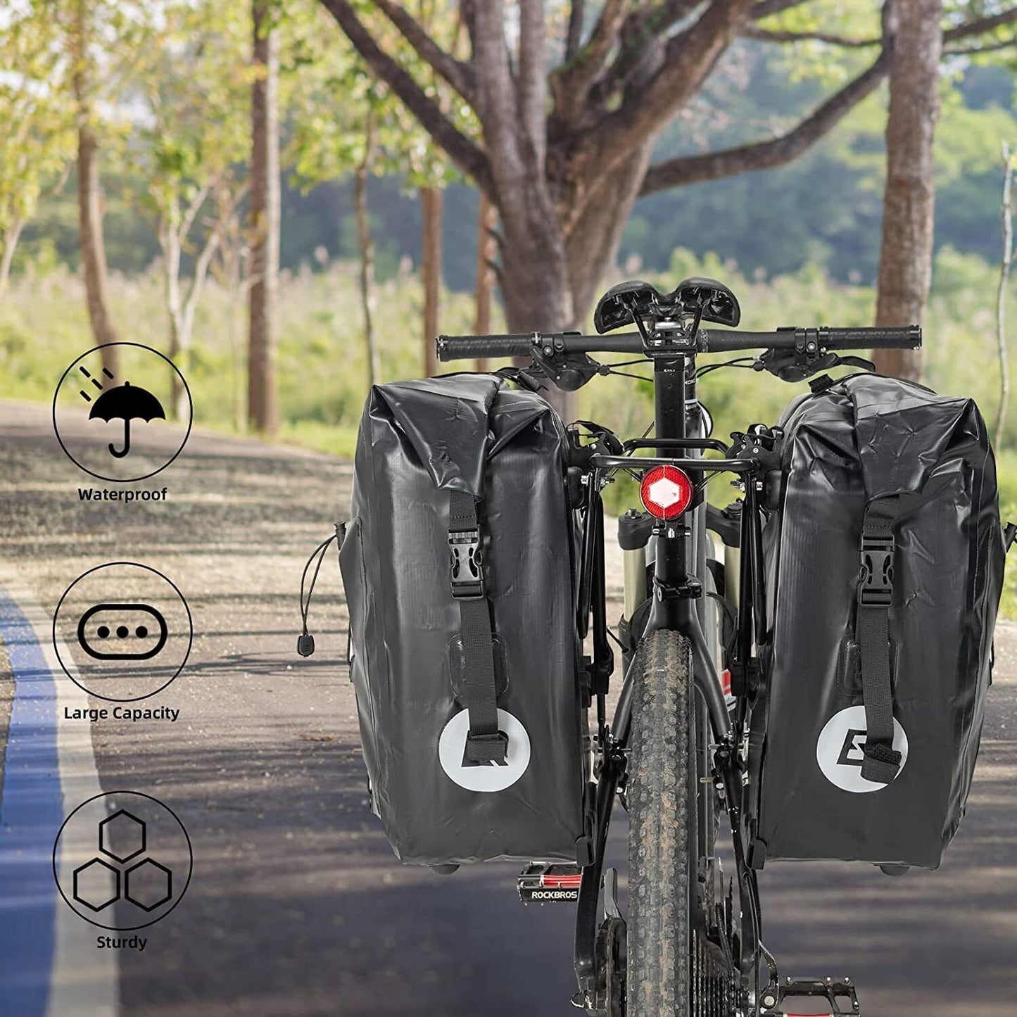 ROCKBROS sac porte-bagages étanche sacoches vélo sacoche 25L 5 couleurs