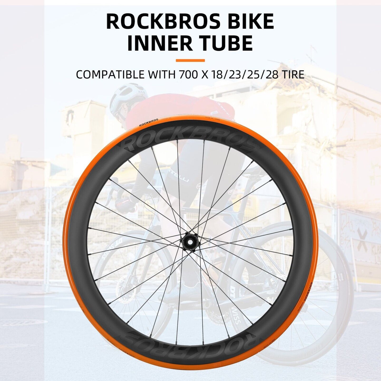 Tube de vélo ROCKBROS 700 x 18-32C 35g TPU valve Presta vélo de route