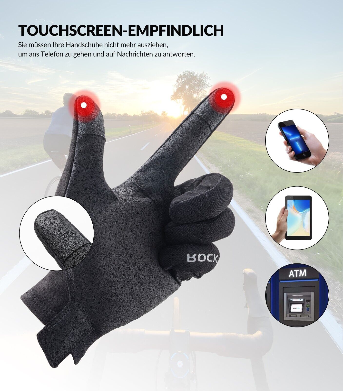 ROCKBROS S299 gants vélo gants écran tactile moto