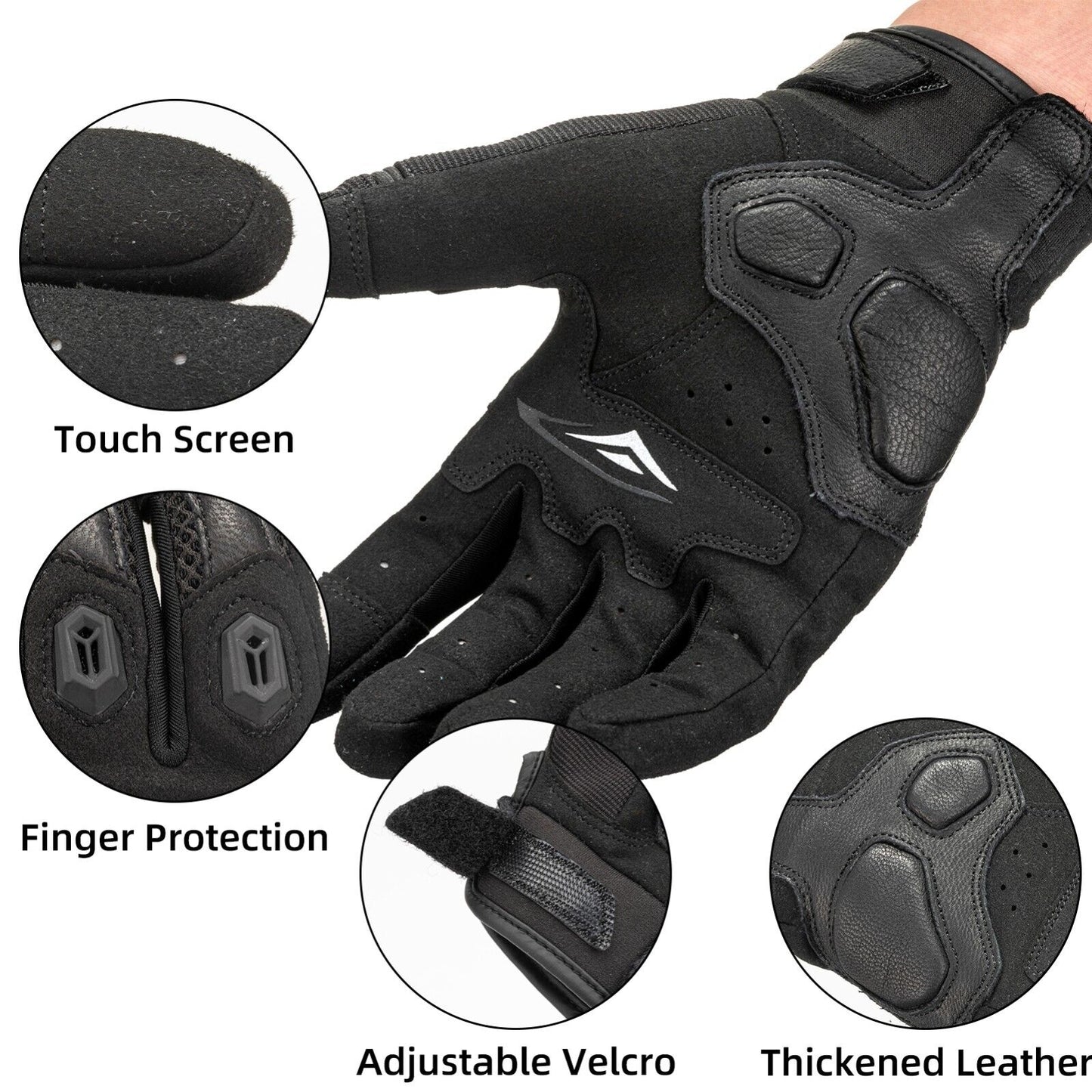 ROCKBROS Gants de moto d'hiver écran tactile cyclisme chaud
