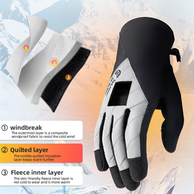 ROCKBROS Gants Cyclisme en hiver Écran Tactile Chaud Thermique Sport