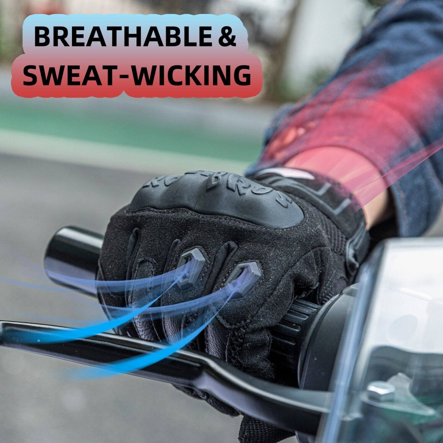 ROCKBROS Gants de moto d'hiver écran tactile cyclisme chaud