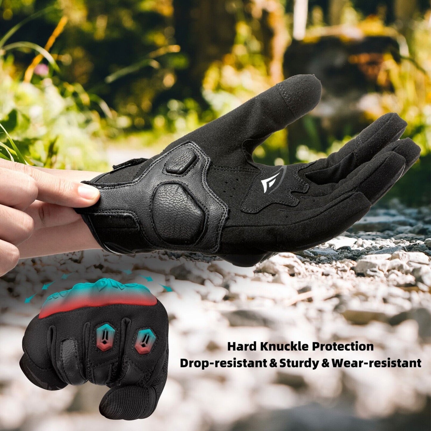 ROCKBROS Gants de moto d'hiver écran tactile cyclisme chaud