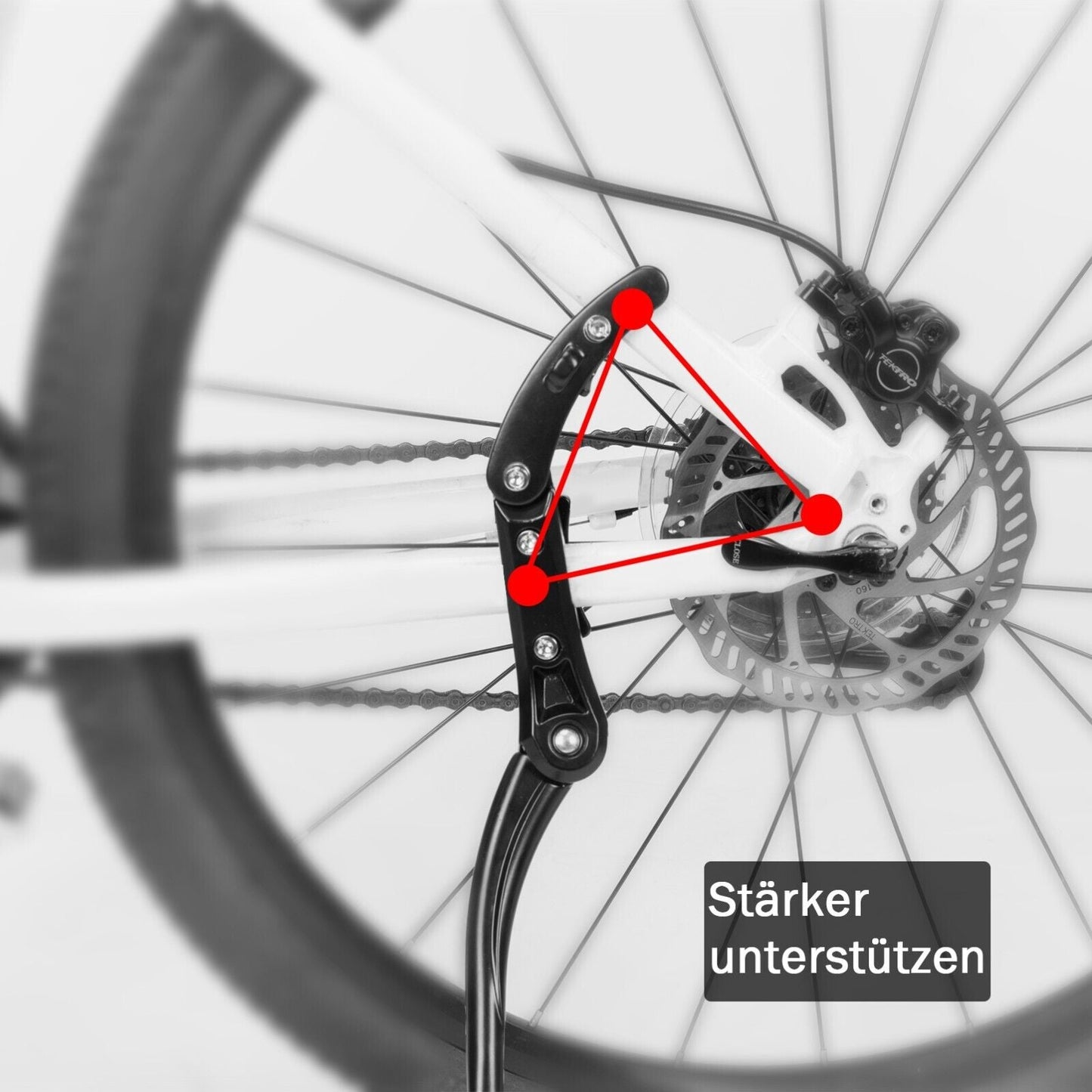 ROCKBROS support de vélo réglable en hauteur béquille latérale réglable 24-29 pouces en aluminium