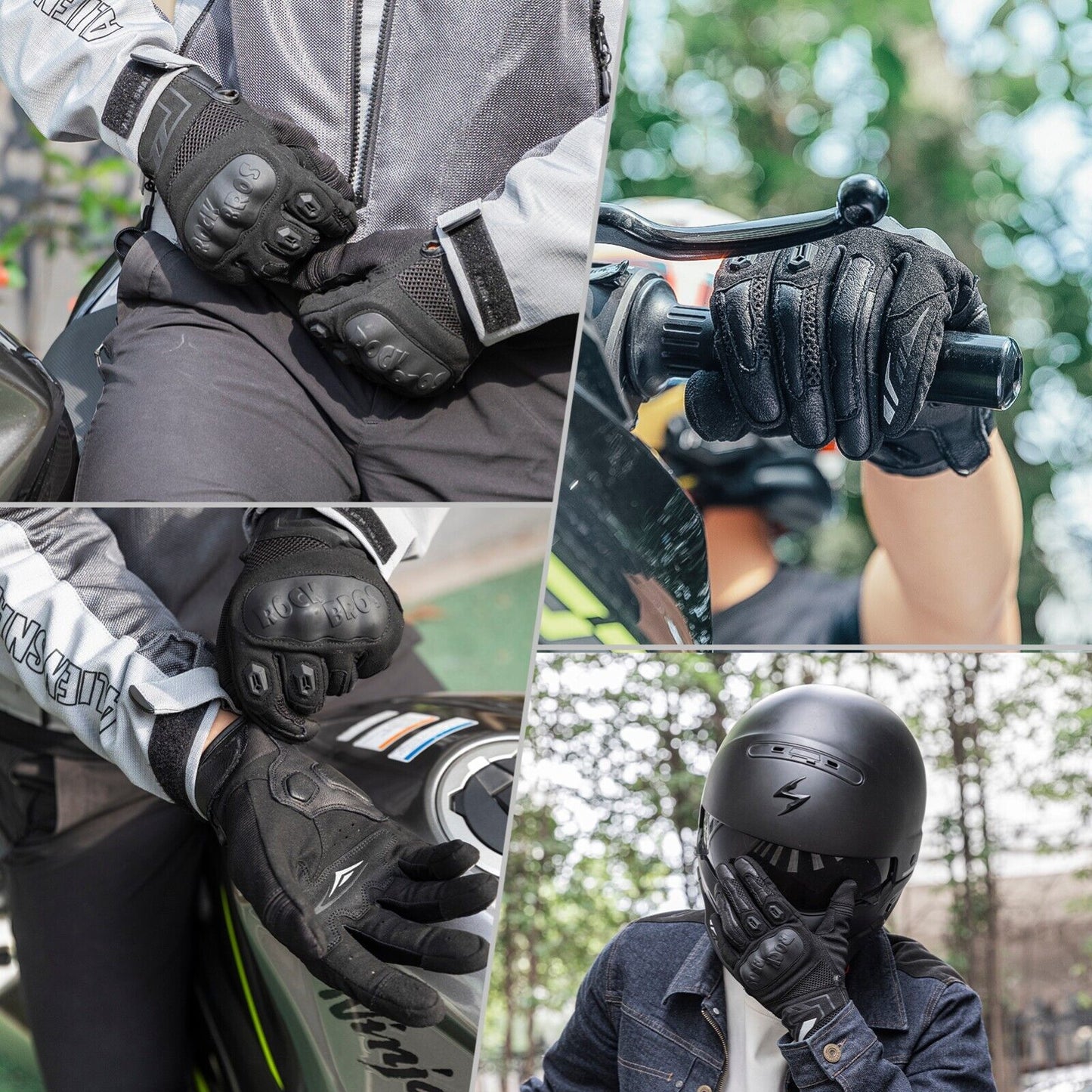 ROCKBROS Gants de moto d'hiver écran tactile cyclisme chaud