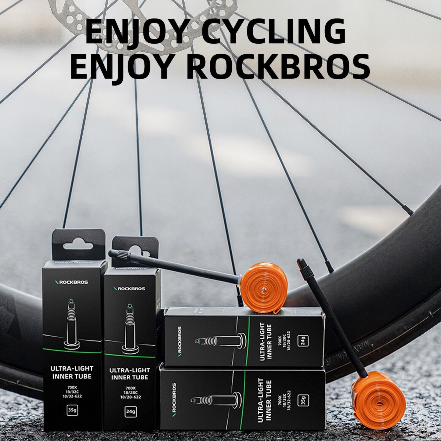 Tube de vélo ROCKBROS 700 x 18-32C 35g TPU valve Presta vélo de route