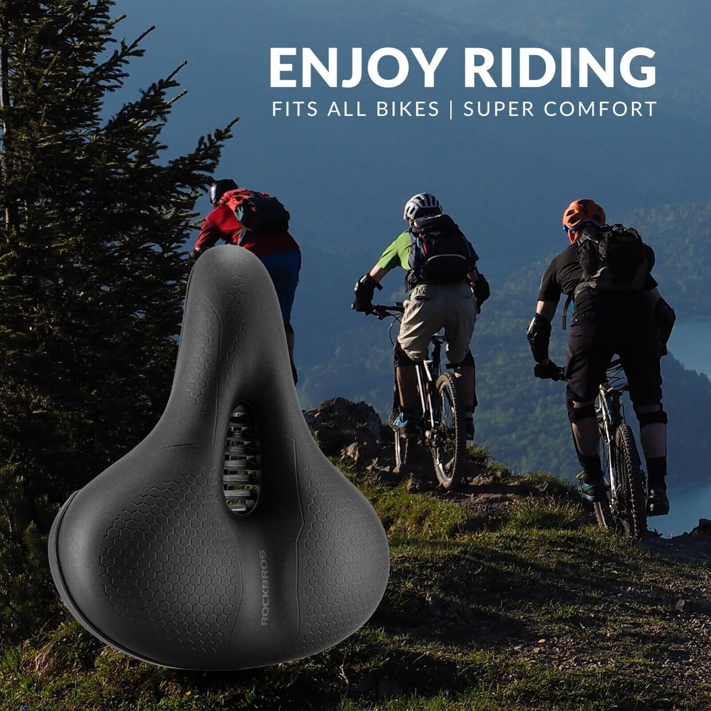 ROCKBROS selle de vélo siège de vélo mousse à mémoire de forme confortable ergonomique