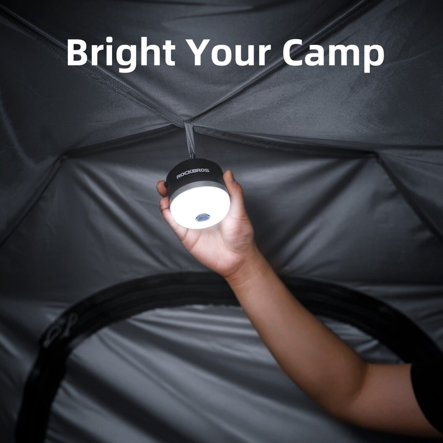 ROCKBROS Lanterne de Camping en Plein Air USB Lampes de Poche 600 Lumens IPX65 LED Batterie Rechargeable