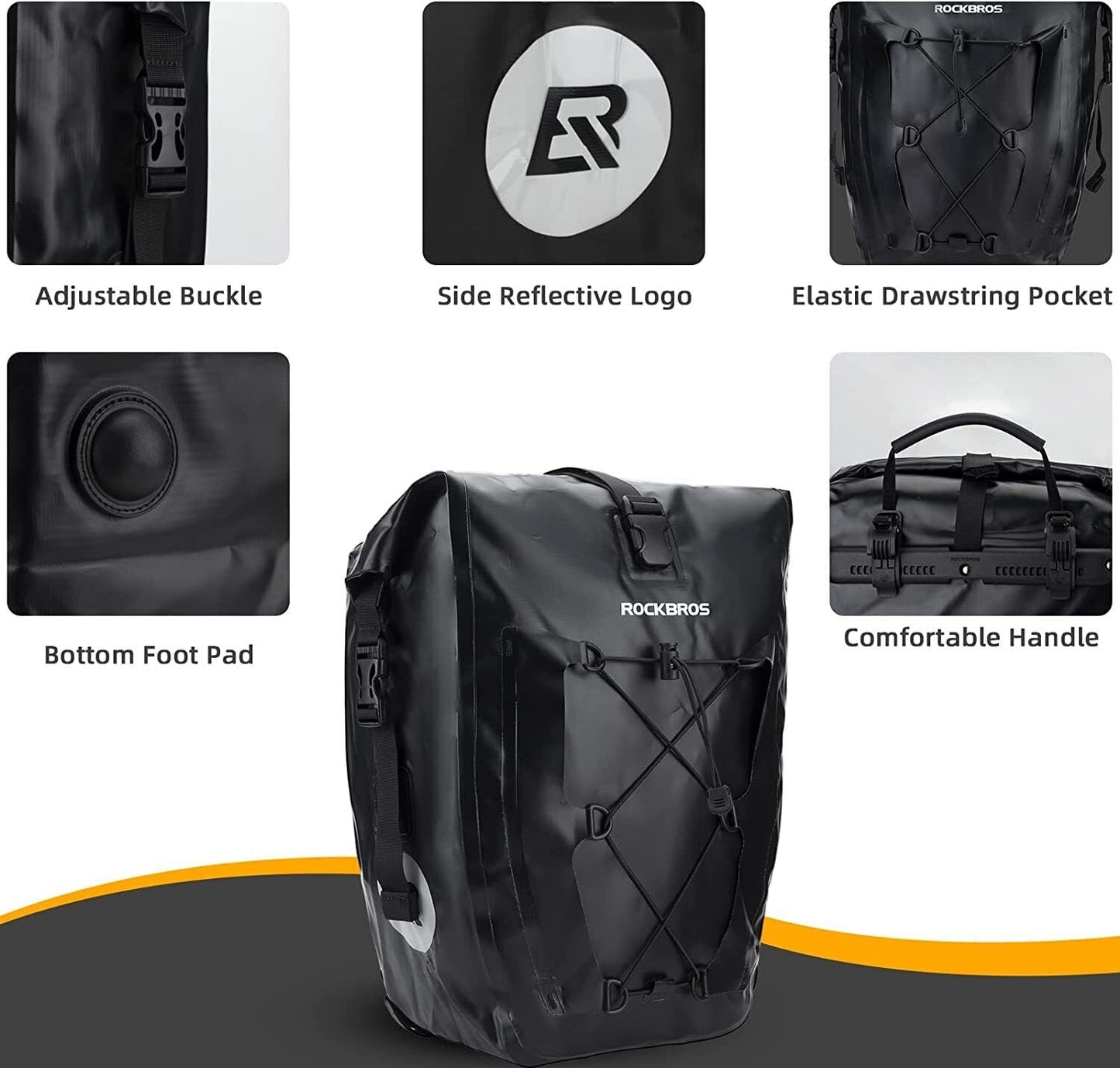 ROCKBROS sac porte-bagages étanche sacoches vélo sacoche 25L 5 couleurs