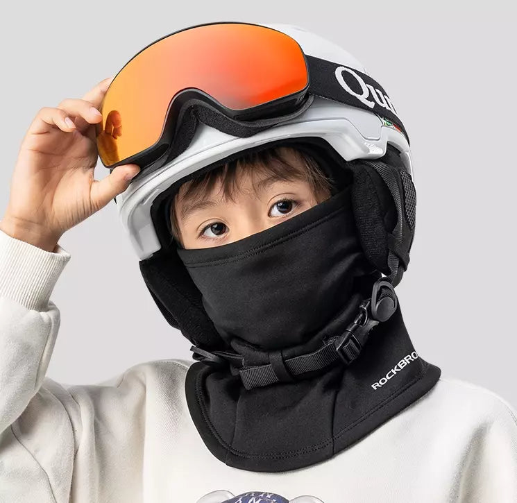 ROCKRBOS Cagoule d'hiver pour enfants, cagoule chaude pour le ski, la course à pied