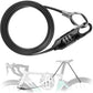 ROCKBROS câble antivol de vélo 150cm avec code numérique antivol pour vélo scooter bébé poussette rouge/noir