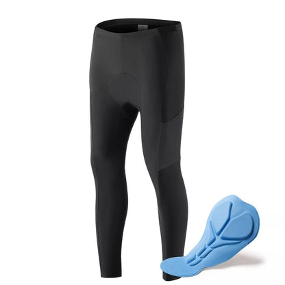 ROCKBROS Pantalon de cyclisme pour homme, pantalon de cyclisme long à compression avec poches, legging rembourré, pantalon de cyclisme élastique et respirant avec rembourrage d'assise pour l'automne/printemps