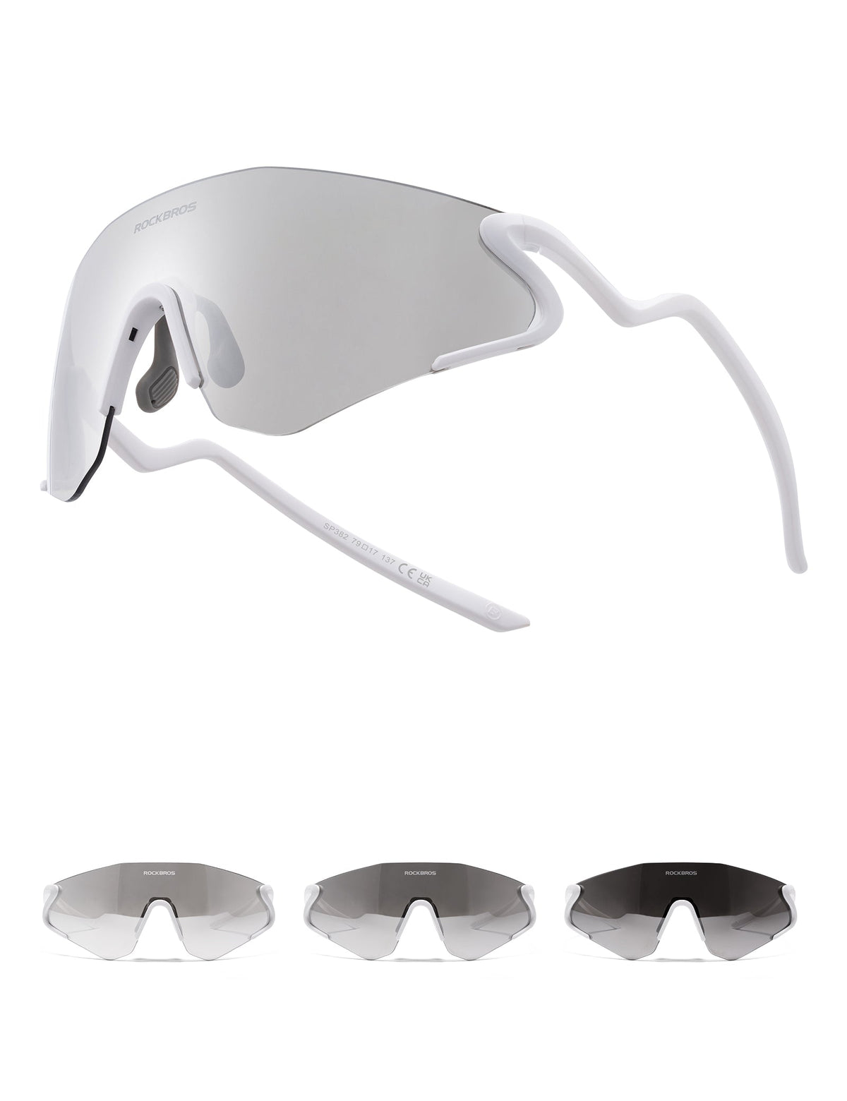 Lunettes de vélo photochromatiques ROCKBROS avec protection UV400