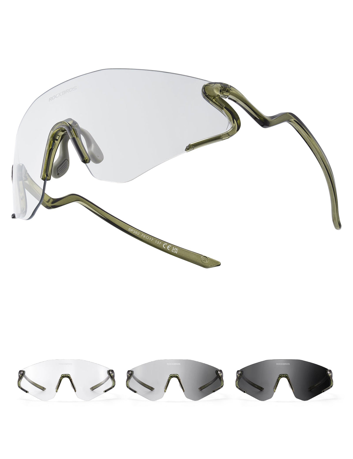 Lunettes de vélo photochromatiques ROCKBROS avec protection UV400