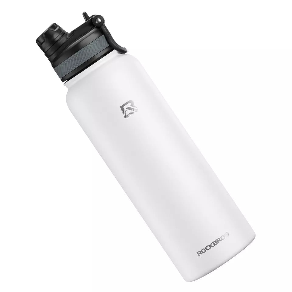 ROCKBROS Gourde en acier inoxydable 550ml/650ml/1000ml/1200ml bouteille isotherme sans BPA gourde de vélo