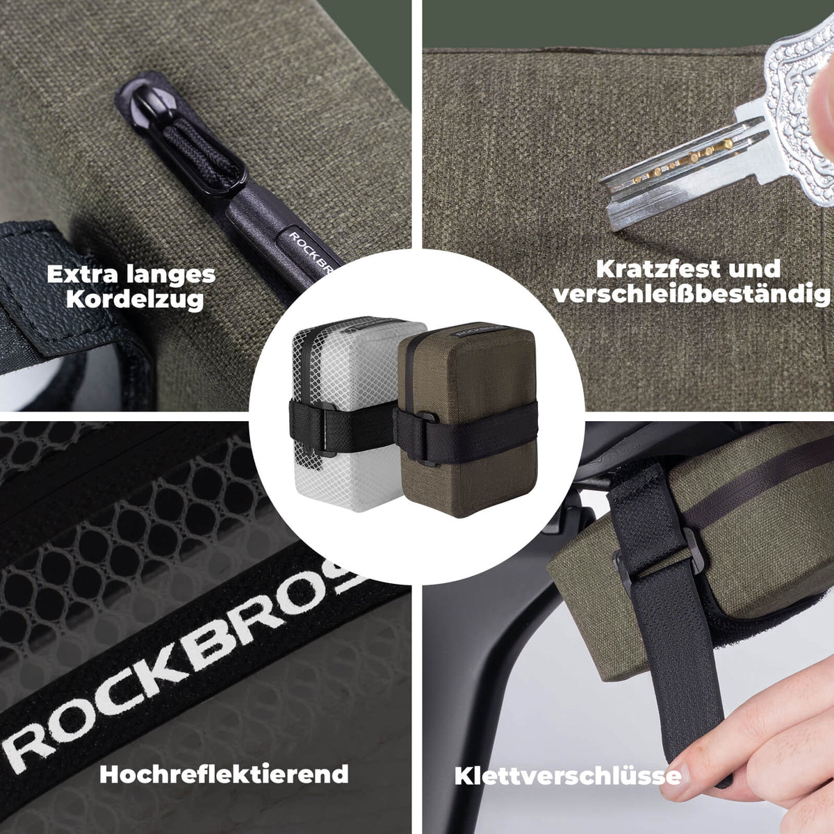 ROCKBROS Sacoche de selle de vélo Légère Compacte Imperméable Vélo de route VTT