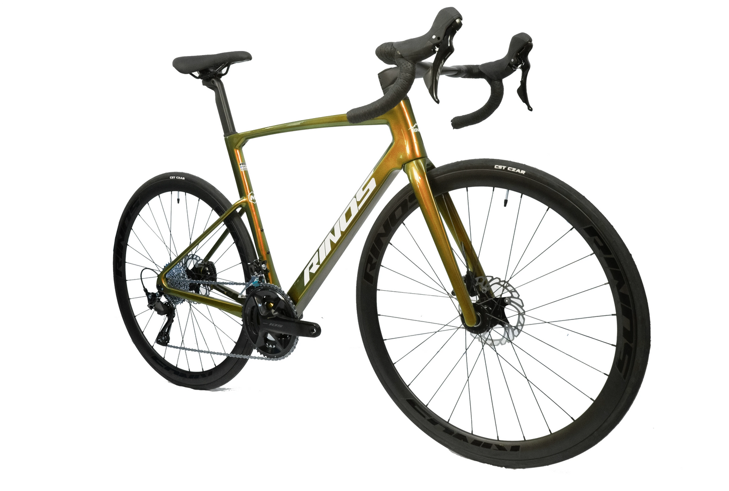 RINOS Vélo de route en carbone 700C Shimano 105 R7120 24 vitesses Odin4.0