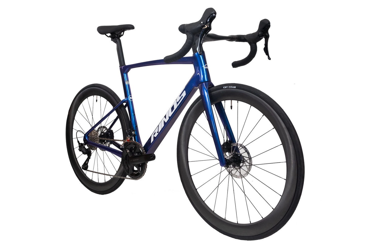 RINOS Vélo de route entièrement en carbone Odin 4.1 Shimano 105 ST-R7120 24 vitesses
