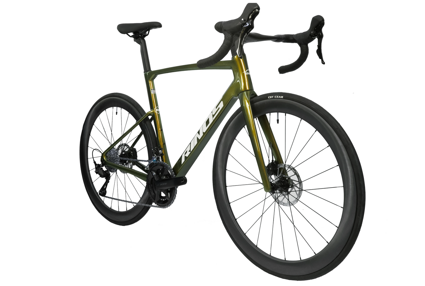 RINOS Vélo de route entièrement en carbone Odin 4.1 Shimano 105 ST-R7120 24 vitesses