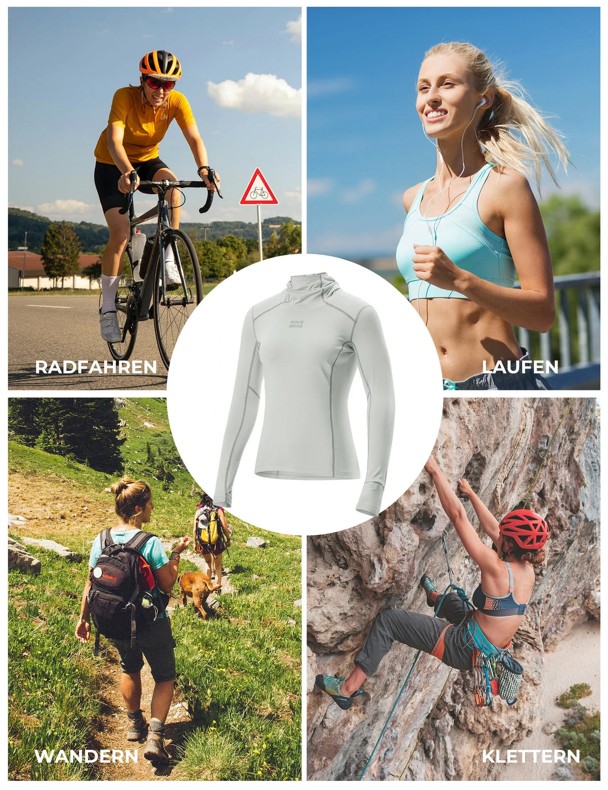 ROCKBROS Maillot de cyclisme femme manches longues