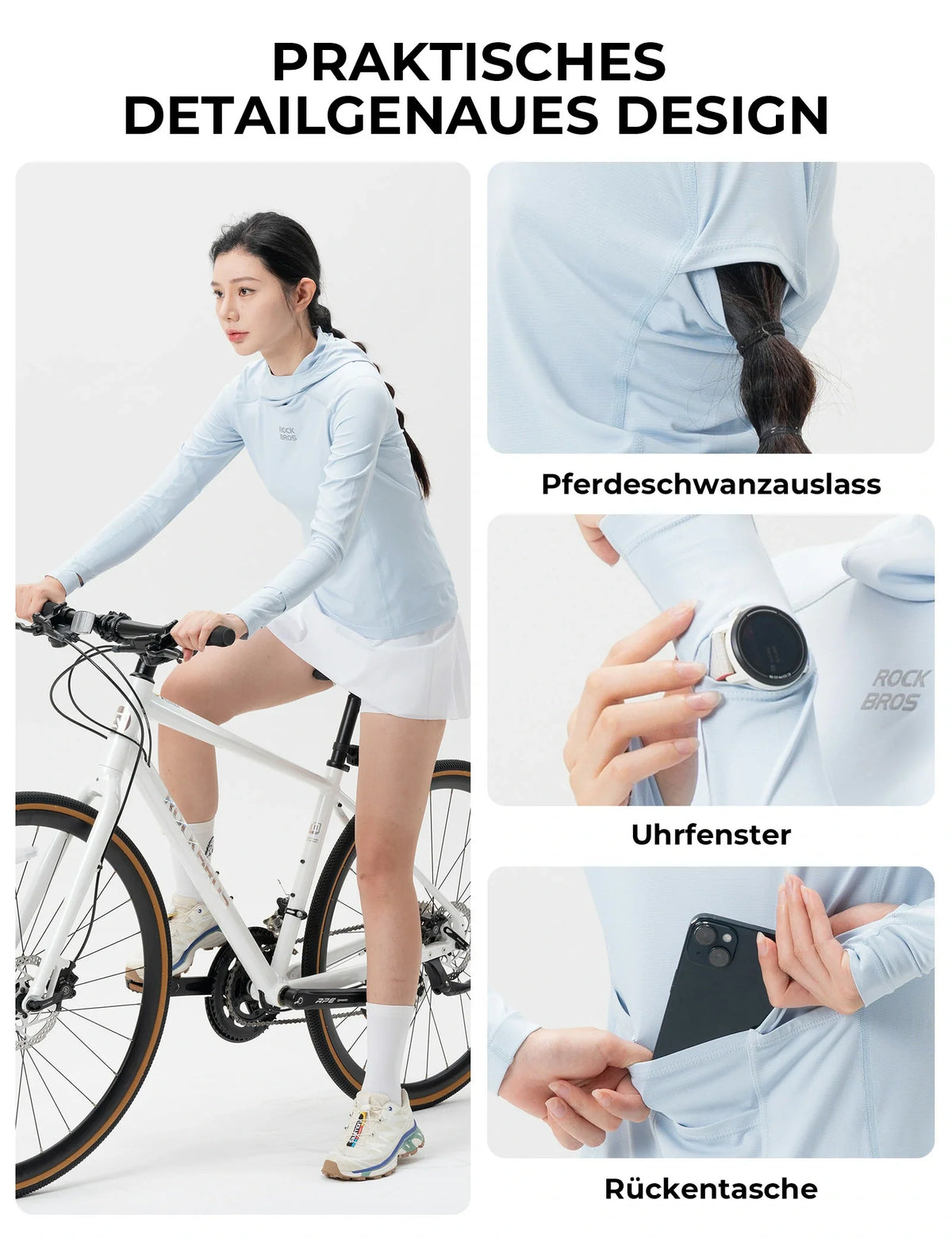 ROCKBROS Maillot de cyclisme femme manches longues