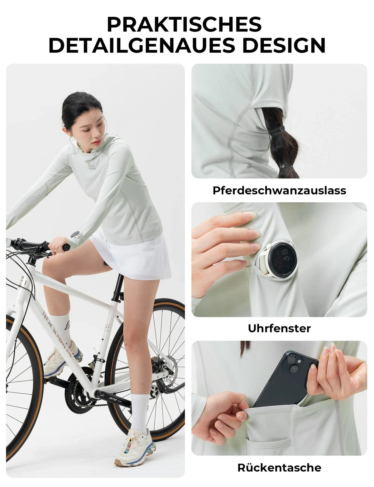 ROCKBROS Maillot de cyclisme femme manches longues