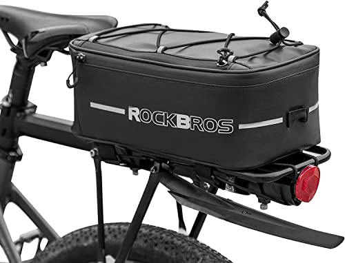 ROCKBROS Sac de porte-bagages de vélo réfléchissant 5,2L-8L avec protection contre la pluie