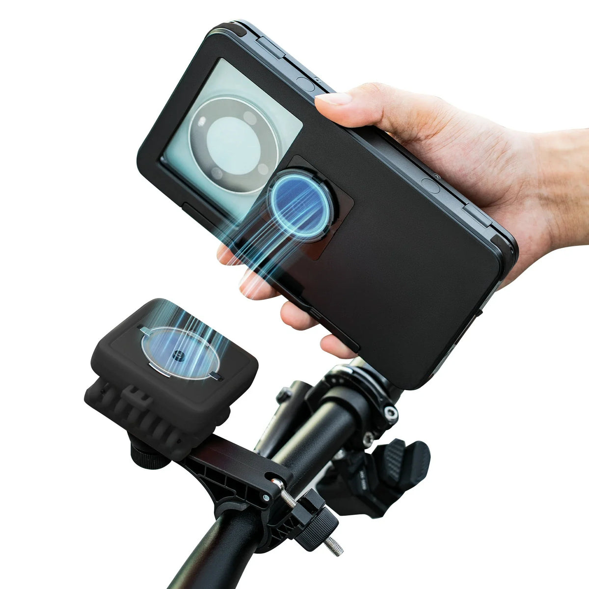 ROCKBROS Support de Téléphone Magnétique pour Vélo, Smartphones 4,7–6,9 pouces, Support de Guidon 22,2–31,8 mm