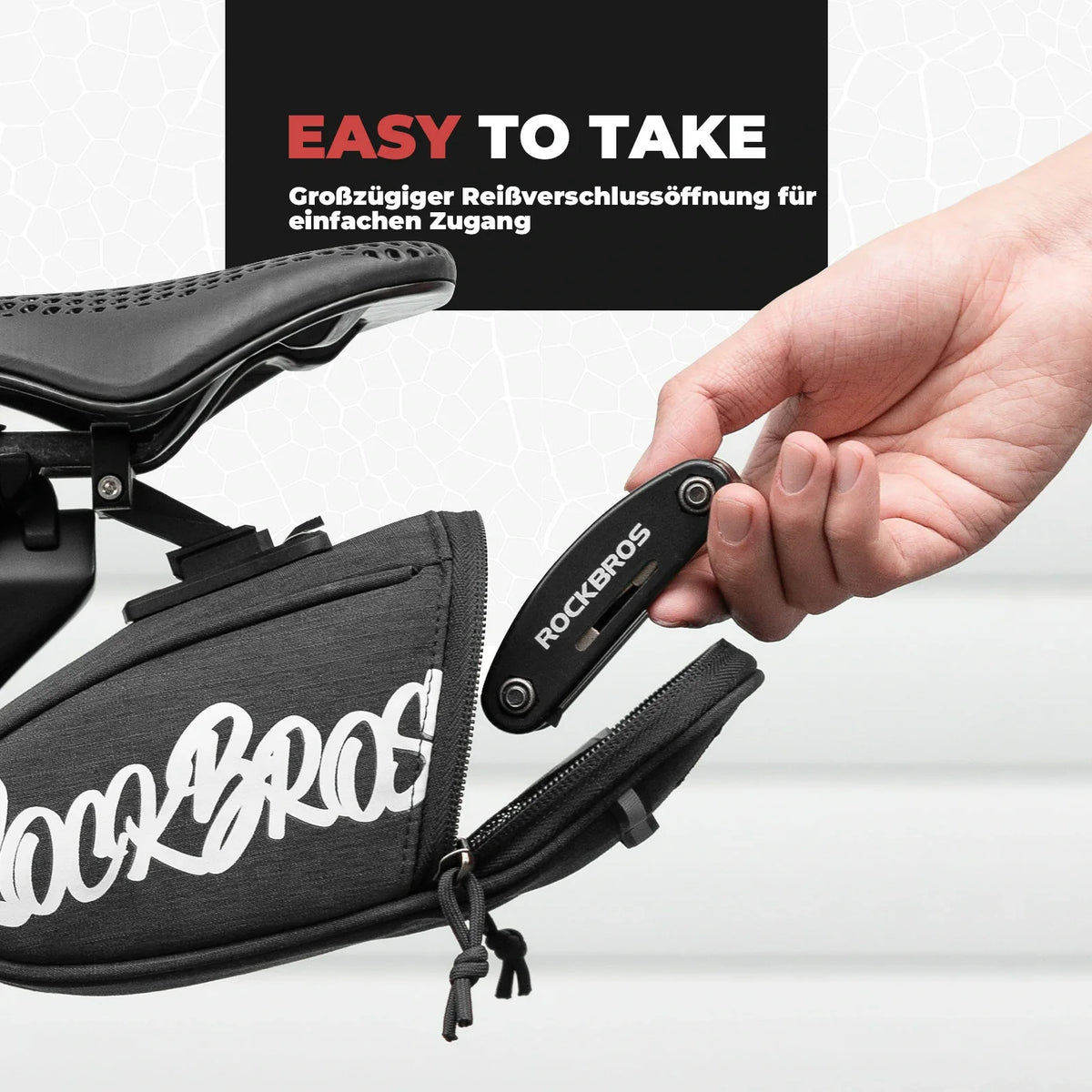 ROCKBROS Sacche de selle de vélo portable 0,8L